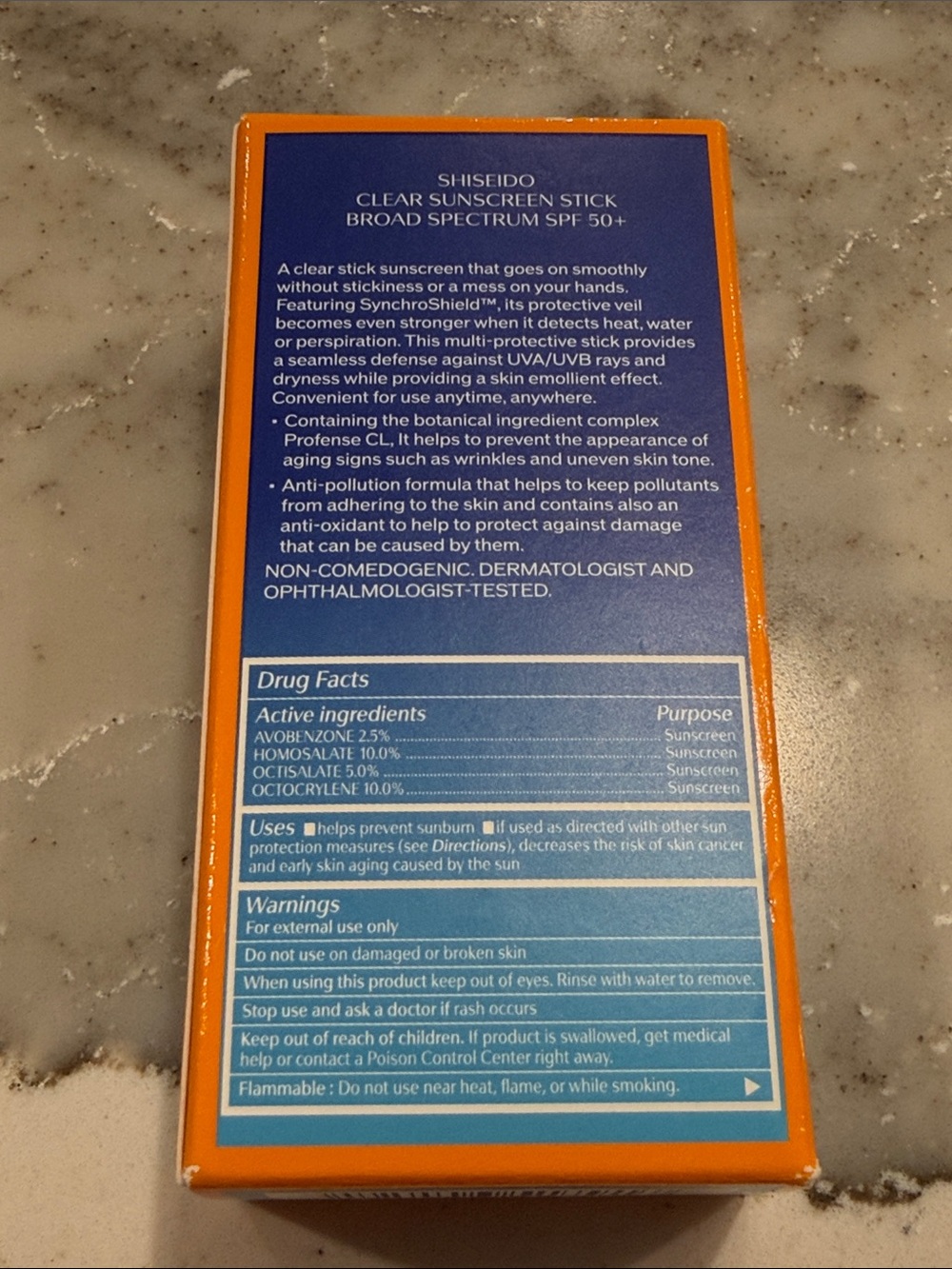 Shiseido Clear Sunscreen Stick SPF 50+ – Blue & Orange Packaging - Picture 4 of 7